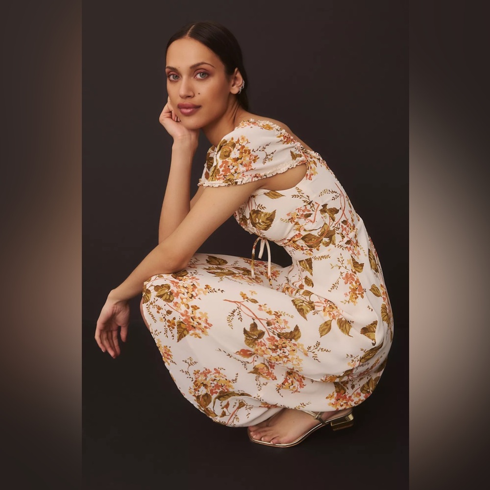 Anthropologie x Reformation Maebry Midi Dress Size 6 in Bella Floral